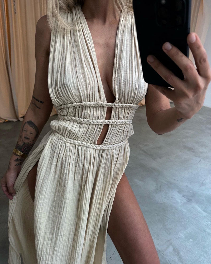 Zolla - Strukturierte Kleid mit Schlitz