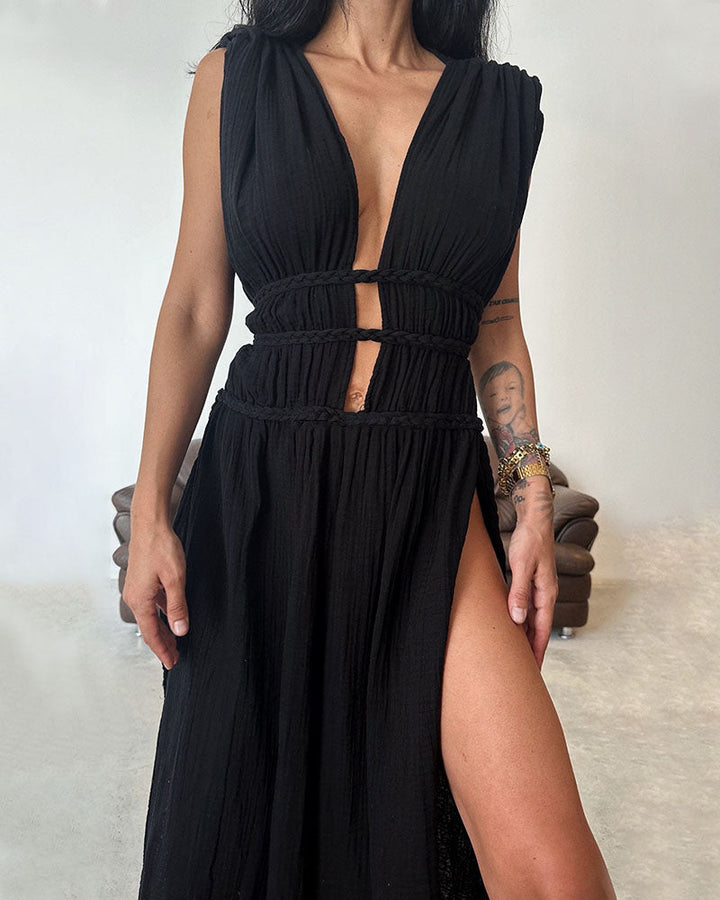 Zolla - Strukturierte Kleid mit Schlitz
