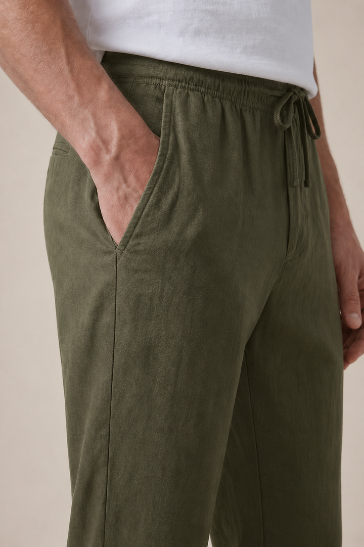 Bayside Leinenhose Olive