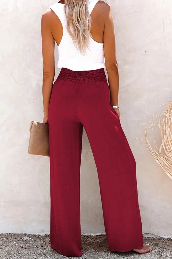 Riana - Hohe Taille Entspannte Hose