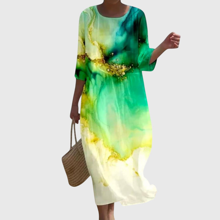 Hayley™ | Elegantes Maxikleid mit floralem Muster
