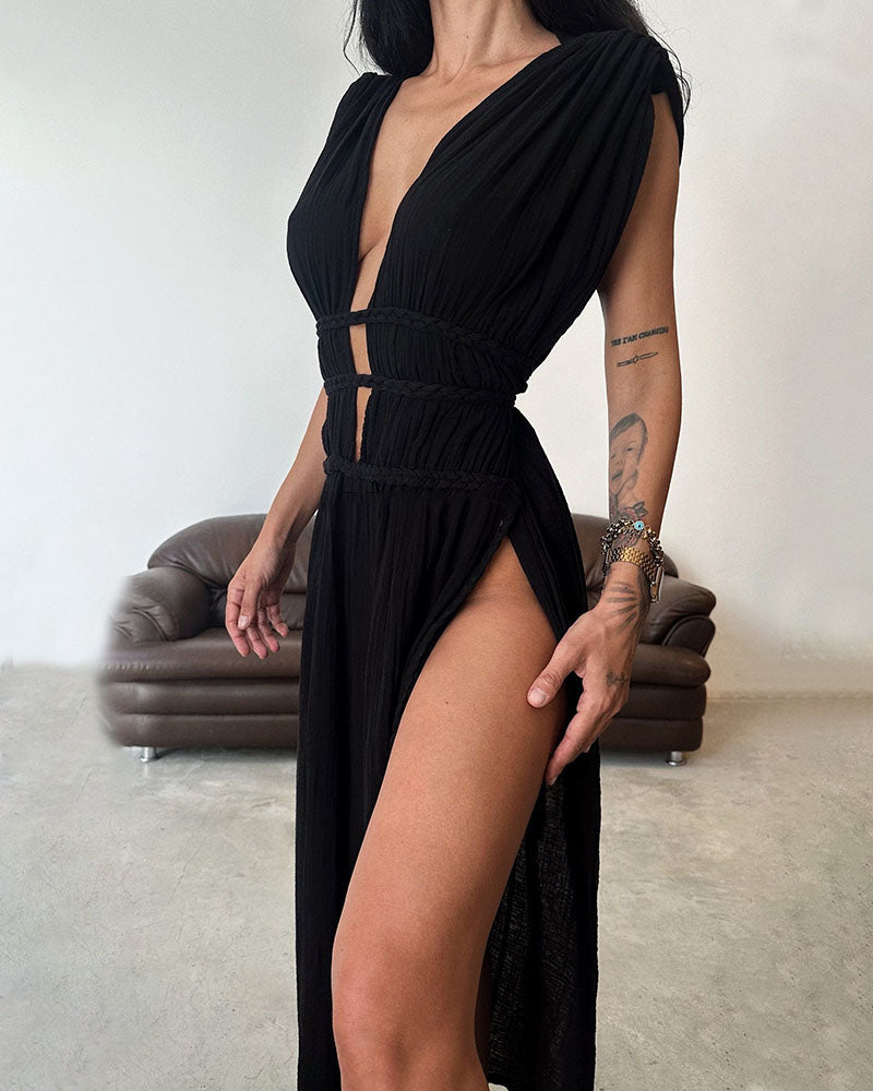 Zolla - Strukturierte Kleid mit Schlitz