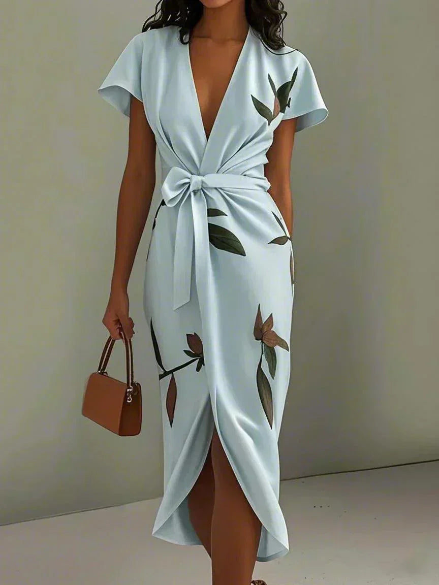Amelia | Elegantes florales Wickelkleid