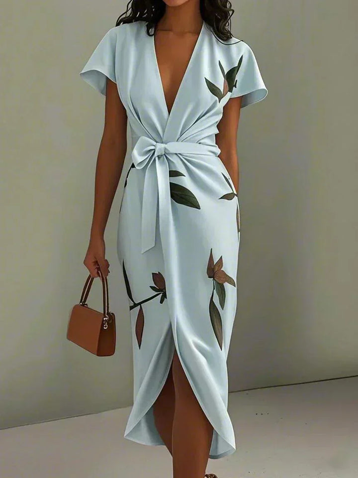 Amelia | Elegantes florales Wickelkleid