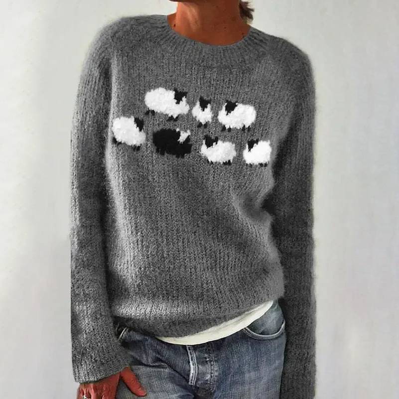 Romy | Bequemer und süßer Pullover mit Schafmotiv
