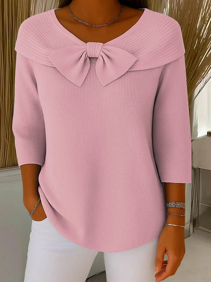 Elodie - Chic Pullover mit Schleife