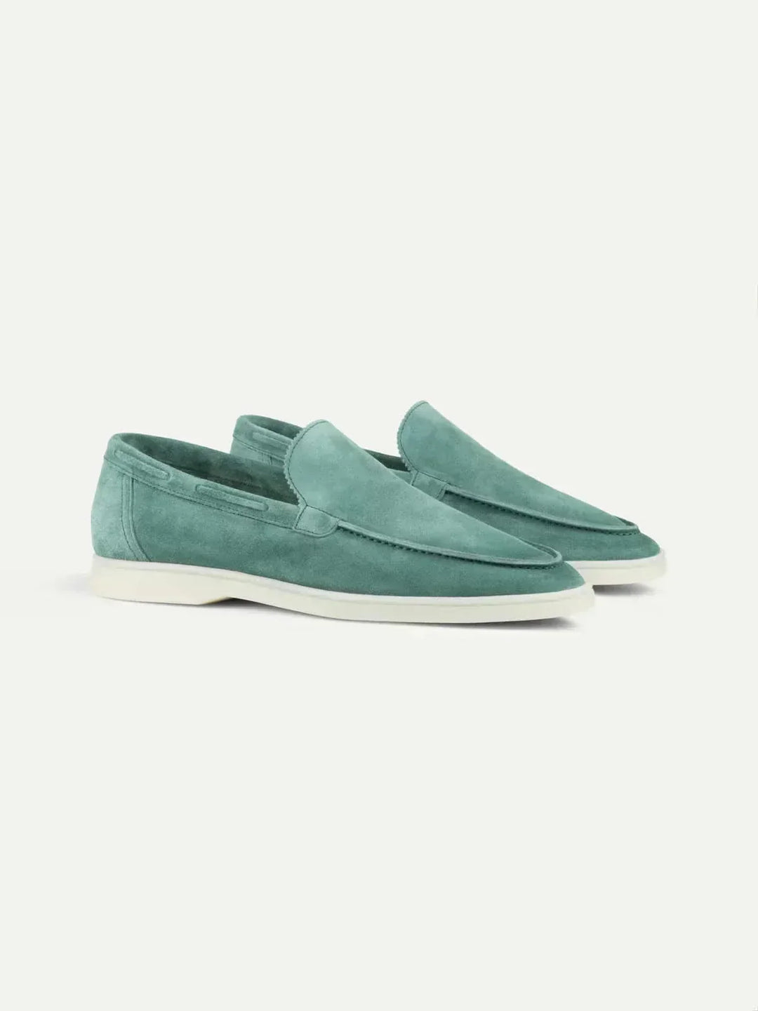 Klassischer Mokassin aus blauer Suede Apple