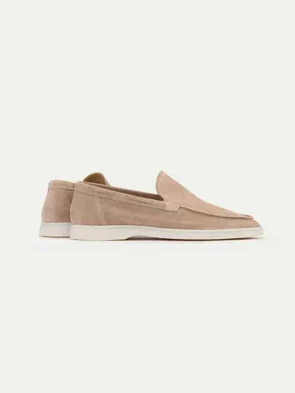 Klassischer Mokassin aus Beige Wildleder