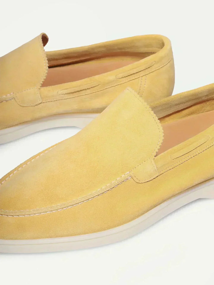 Klassischer Mokassin aus Gelbem Citrus-Suede