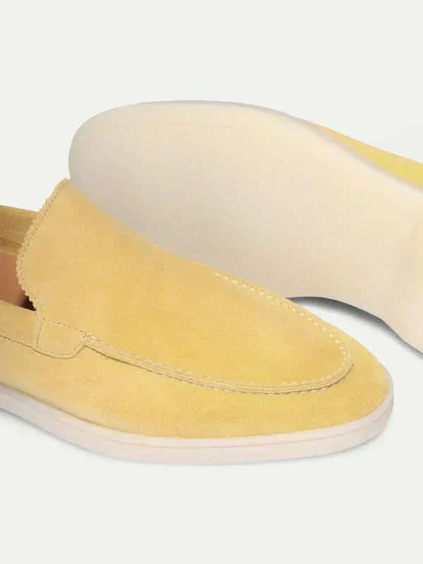 Klassischer Mokassin aus Gelbem Citrus-Suede