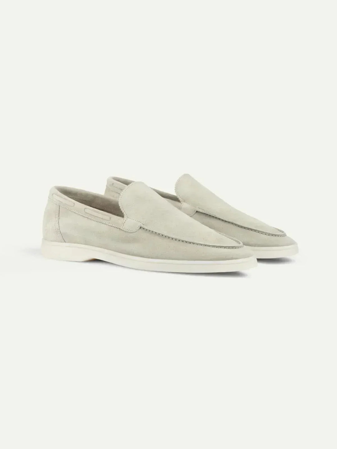 Klassischer Mokassin aus Creme-Suede