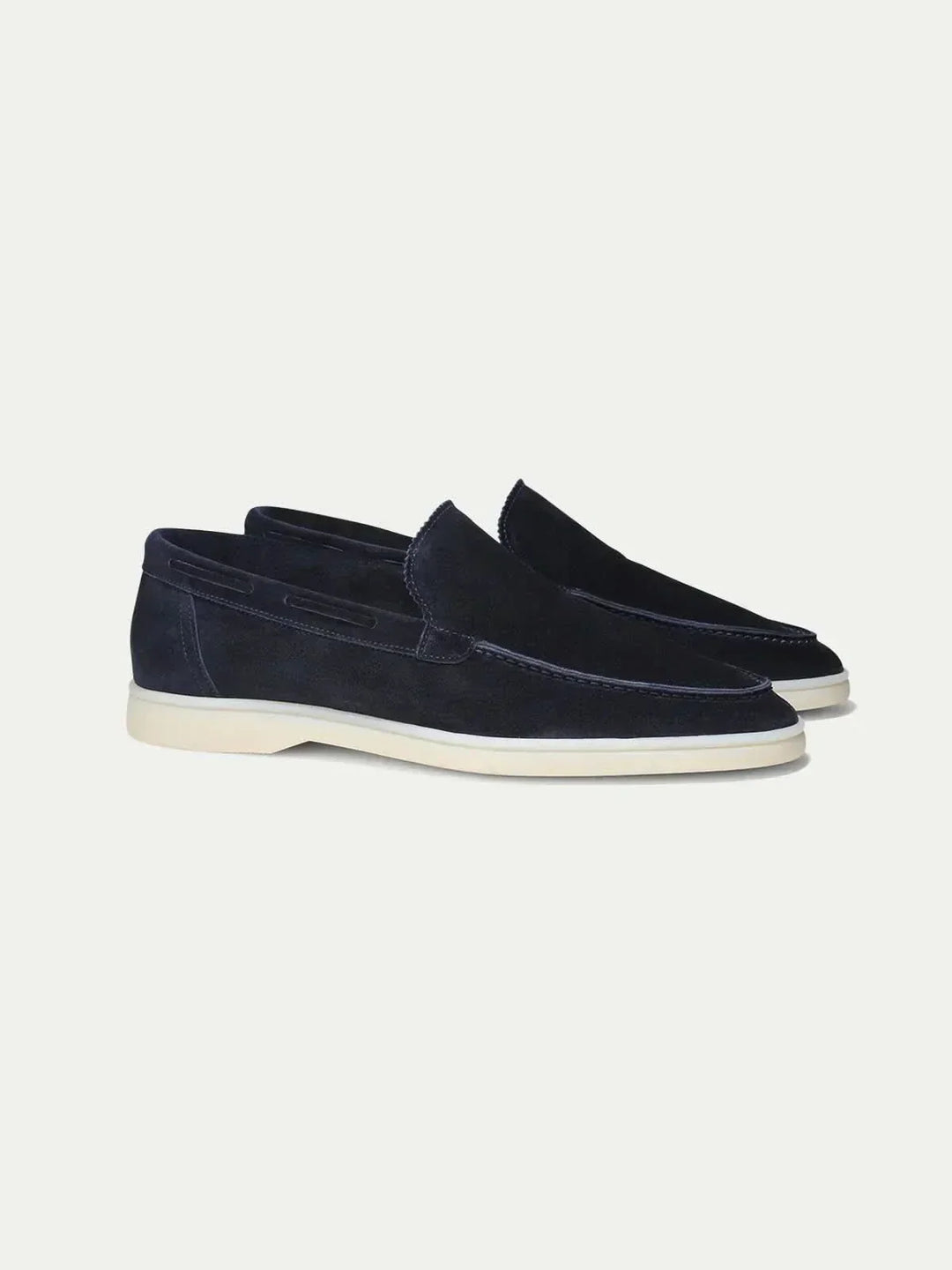 Klassischer Mokassin aus Navy Wildleder