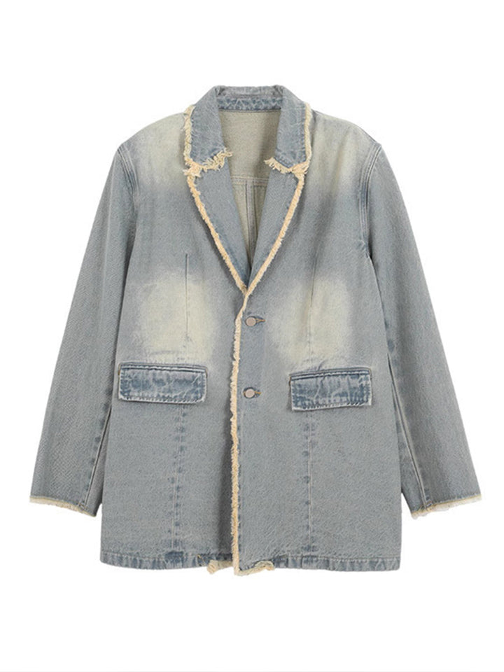Wilma | Oversized Blazer im Vintage-Stil mit offenen Rändern