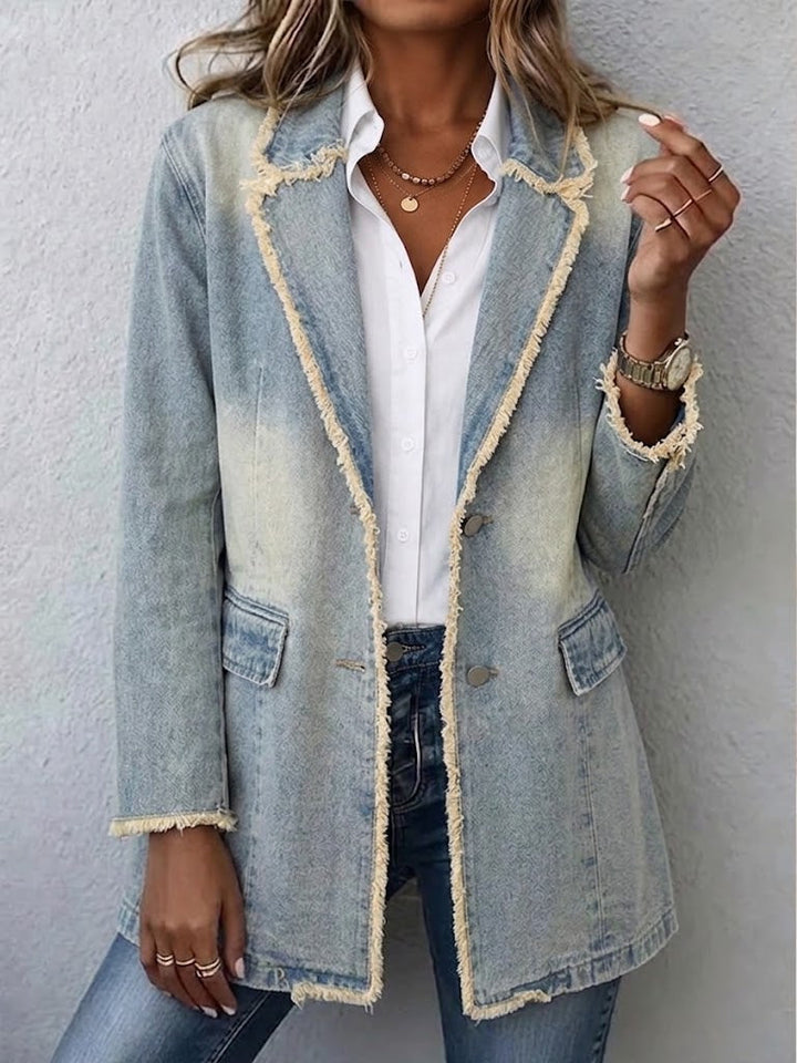 Wilma | Oversized Blazer im Vintage-Stil mit offenen Rändern