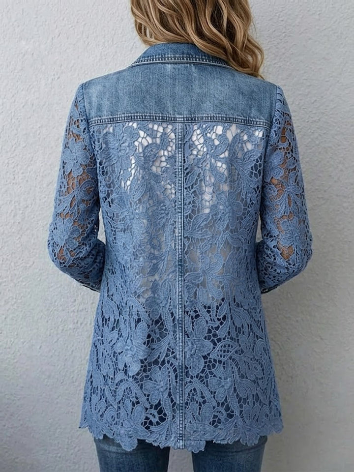 Emilia | Blazerjacke mit floralen Spitzenakzenten