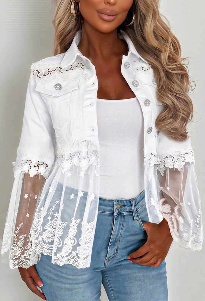 Maja | Jacke mit Spitzenbesätzen