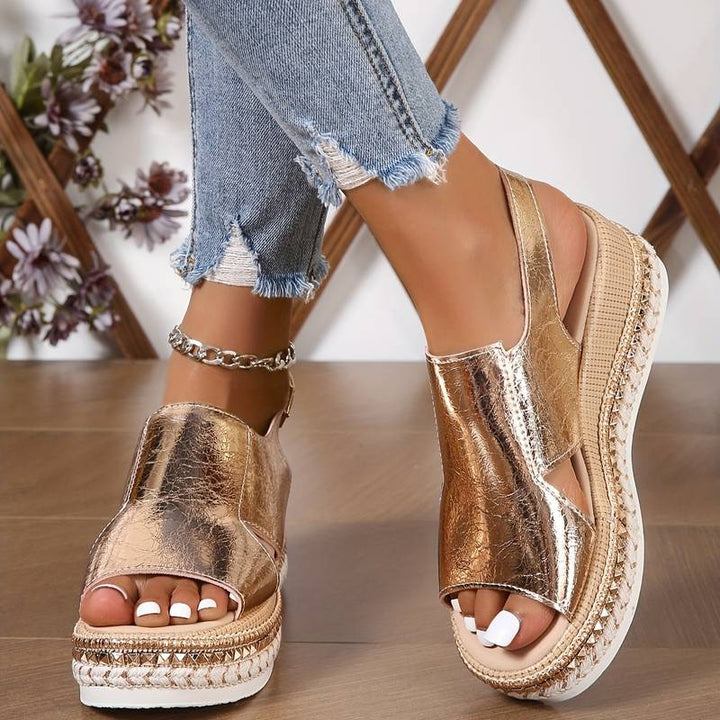 Baylie - Stilvolle Metall-Sandalen