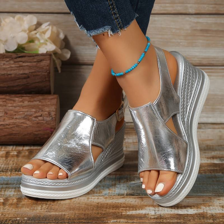 Baylie - Stilvolle Metall-Sandalen