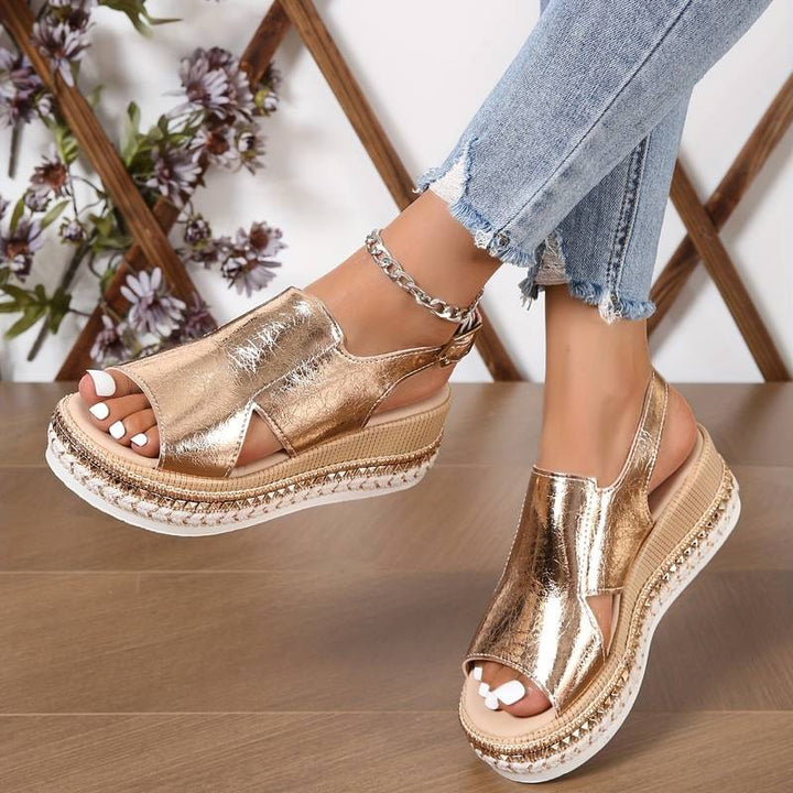 Baylie - Stilvolle Metall-Sandalen