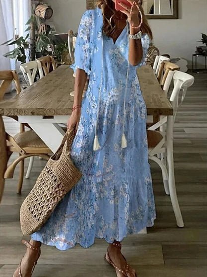 LUNA | BOHO-STIL MIDI-KLEID OHNE ANSTRENGUNG